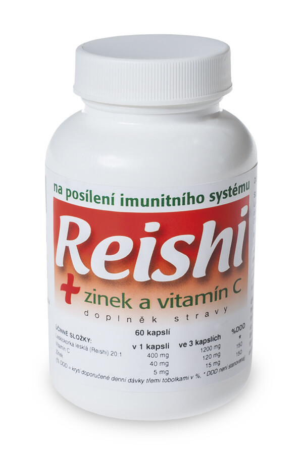 NATURVITA REISHI + Zinek a vitamín C cps.60
