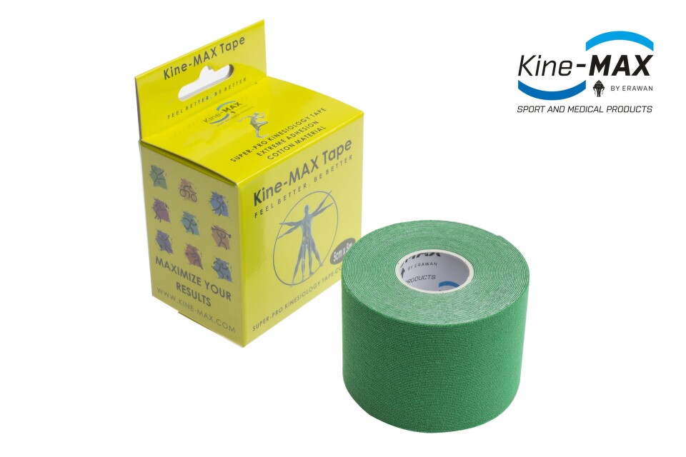 KineMAX SuperPro Cot. kinesiology tape zel.5cmx5m
