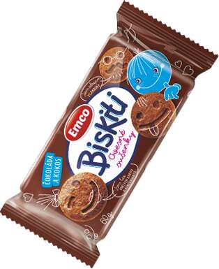 EMCO Biskiti ovesné sušenky čokoláda a kokos 60g