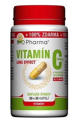 Vitamín C 500mg long effect cps.30+30 BIO-Pharma