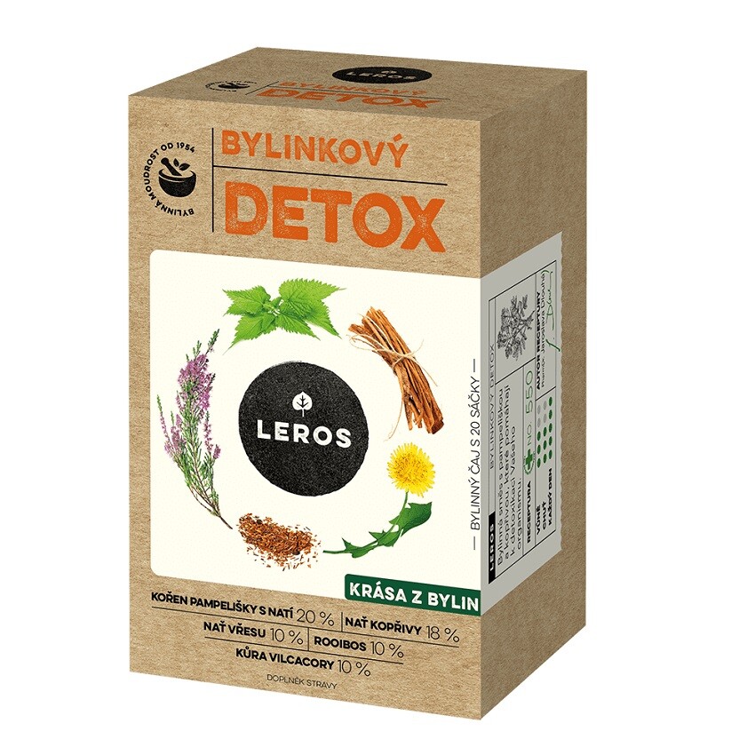 LEROS NATUR Detox čist.čaj s Vilcacorou n.s.20x1.5