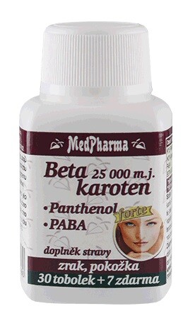 MedPharma Beta karot.25 000 m.j.Pant.+PABA tob.37