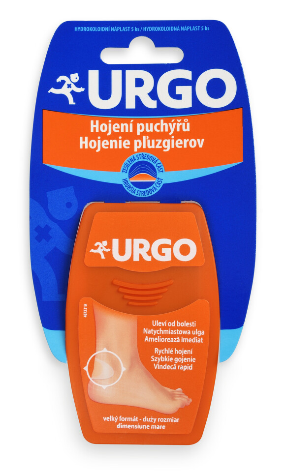 URGO HOJENÍ PUCHÝŘŮ Na paty hydrok.nápl.5ks + dárek URGO ULTRA PROTECTION Maximální ochrana nápl.10ks zdarma