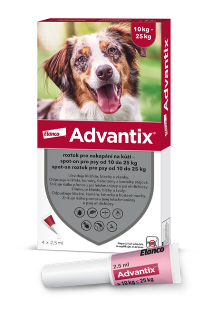 Advantix pro psy 10-25kg spot-on a.u.v.4x2.5ml