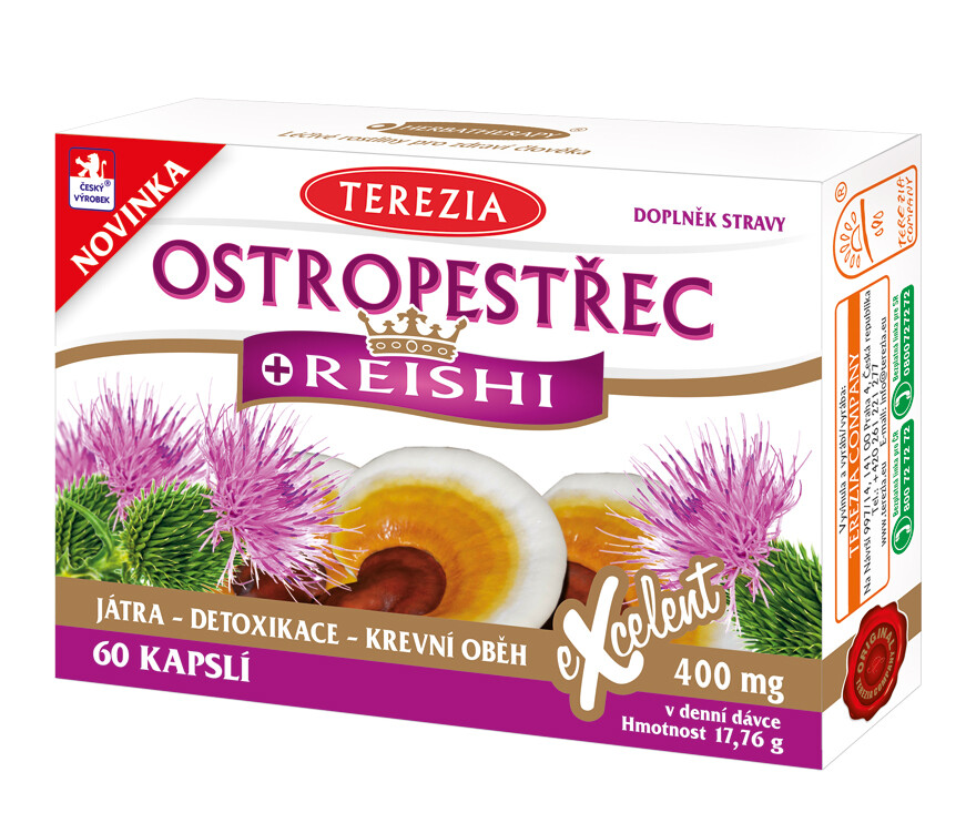 TEREZIA Ostropestřec+Reishi cps.60