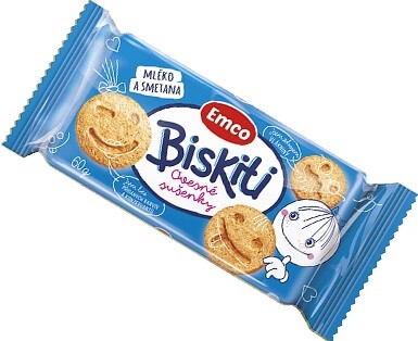 EMCO Biskiti Ovesné sušenky mléko a smetana 60g