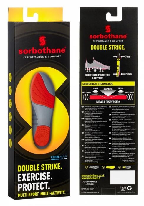 Sorbothane Double Strike gelové vložky do bot v.43