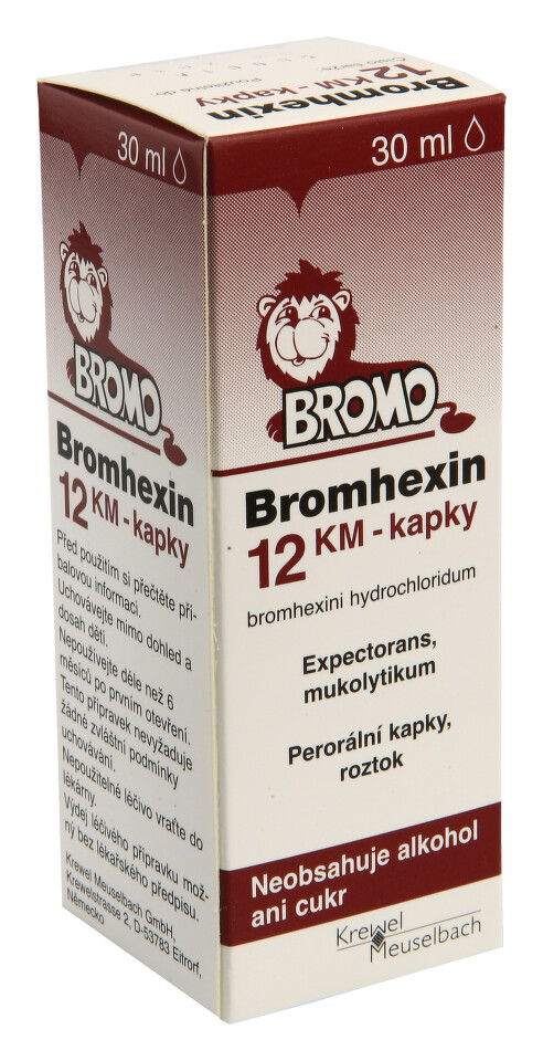 BROMHEXIN 12 KM-KAPKY 12MG/ML perorální GTT SOL 30ML
