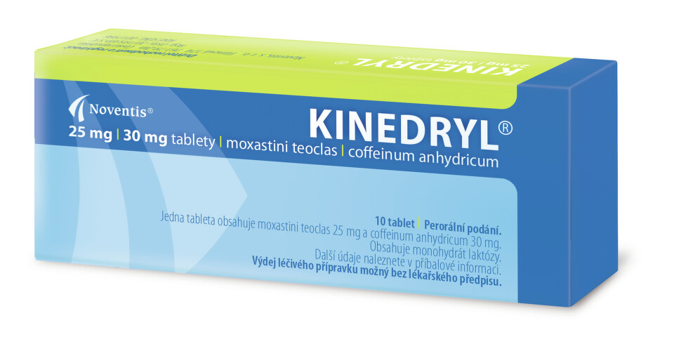 KINEDRYL 25MG/30MG neobalené tablety 10