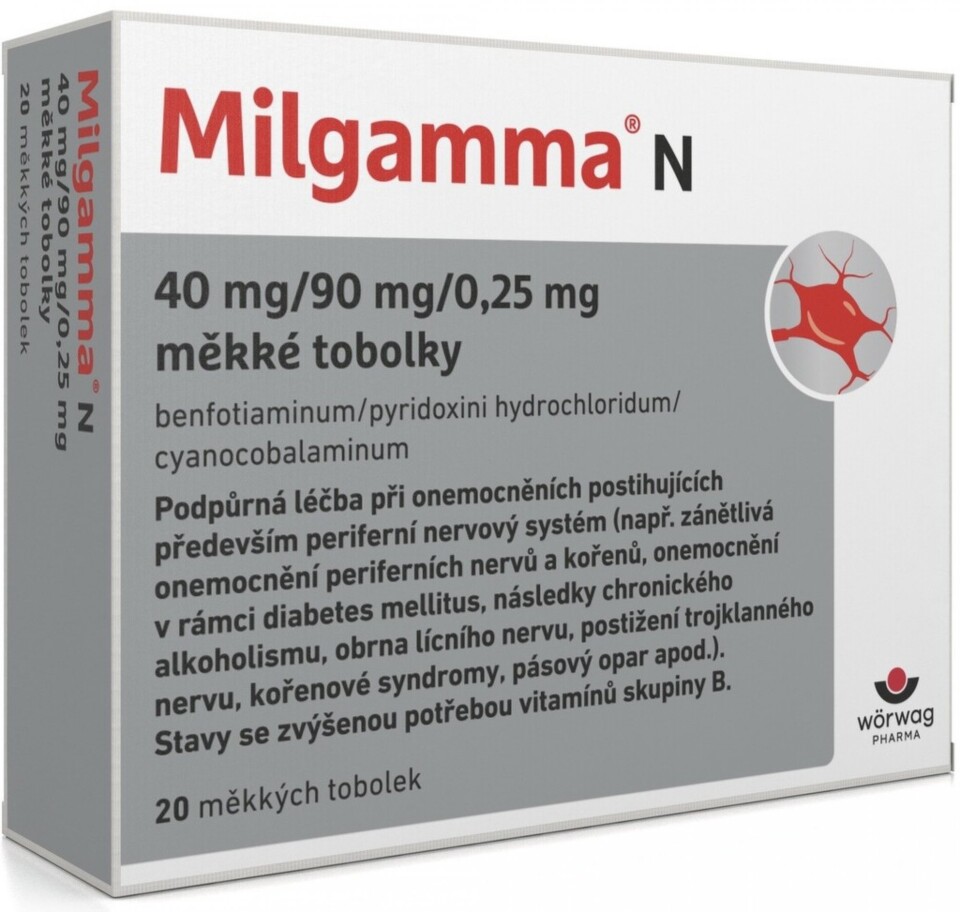 MILGAMMA N 40/90/0,25MG měkké tobolky 20