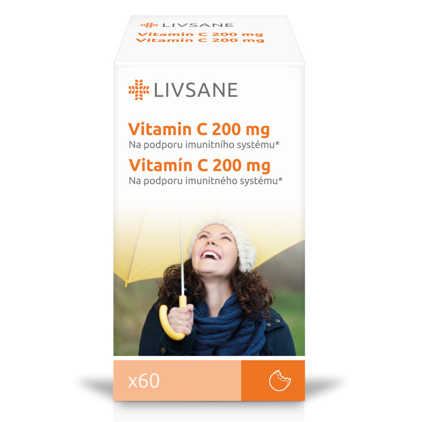 LIVSANE Vitamín C 200mg tablety 60ks