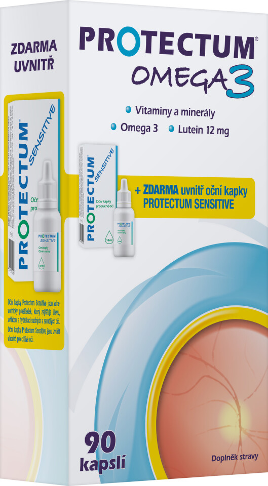 Protectum OMEGA 3 cps. 90 + ZDARMA oční kapky 10ml