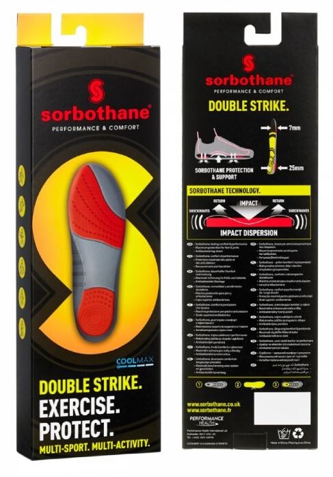 Sorbothane Double Strike gel.vložky do bot v.44-45
