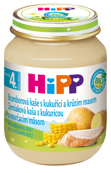 HiPP BABY BIO Br.pyré s kukuř.+krůt.m. 125g