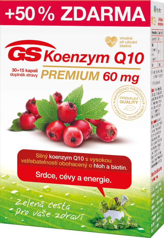 GS Koenzym Q10 60mg Premium cps.30+15