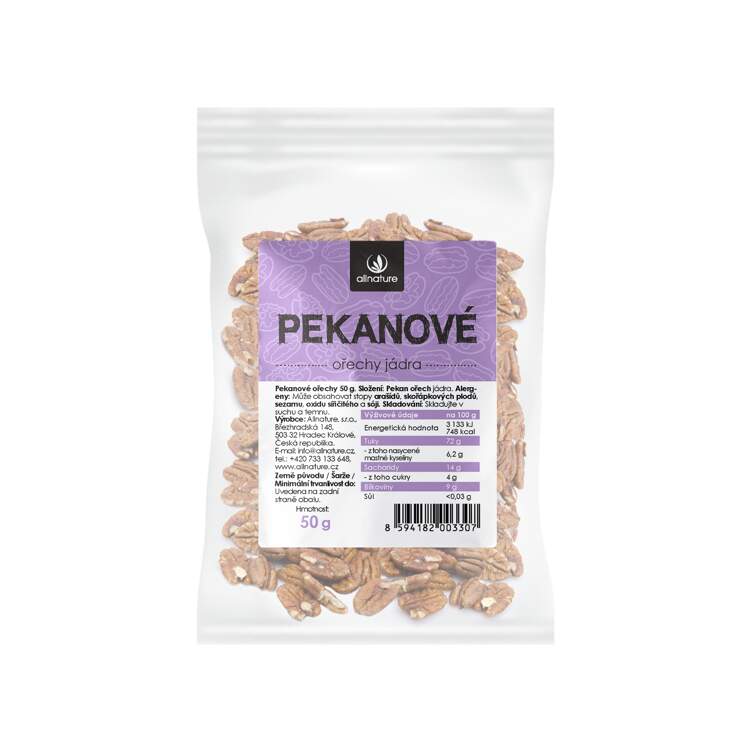Allnature Pekanové ořechy 50 g