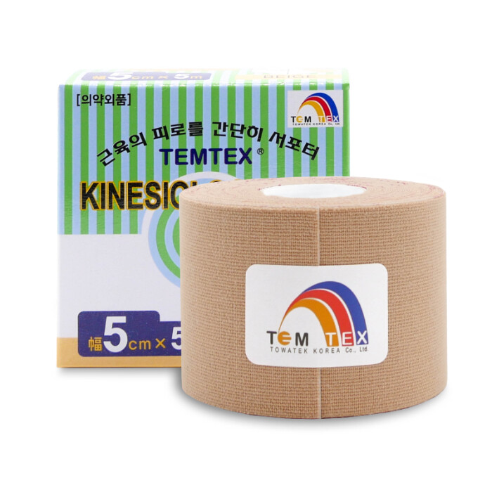 Tejp. TEMTEX kinesio tape béžová 5cmx5m