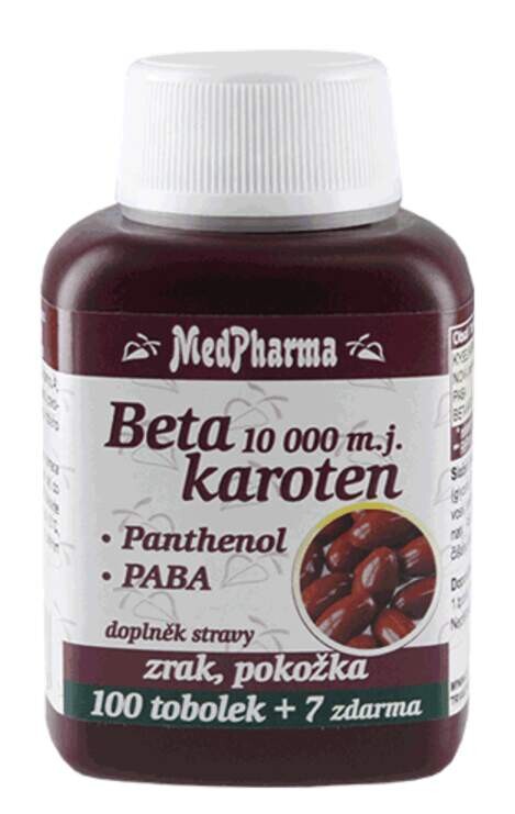 MedPharma Beta karot.10 000 m.j.Pant.+PABA tob.107