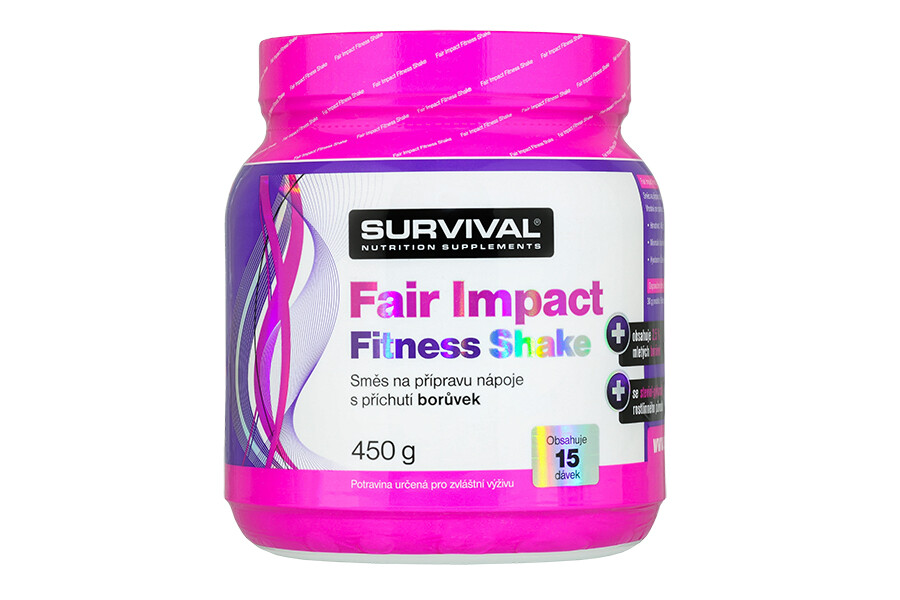 Fair Impact Fitness Shake 450 g borůvka, Survival