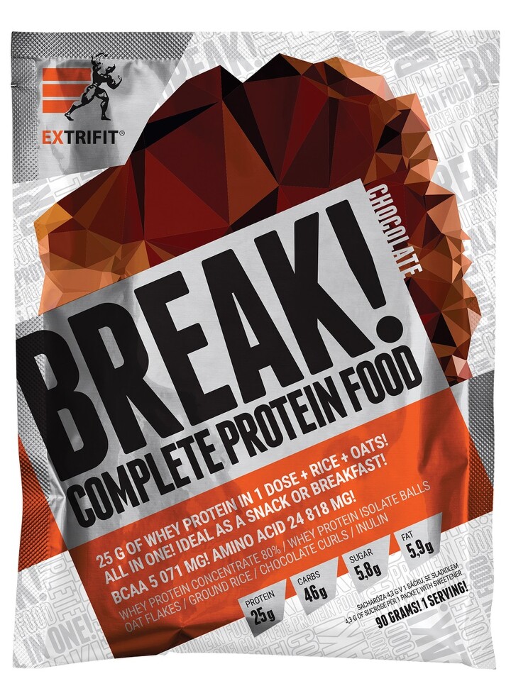Break! Protein Food 90 g chocolate, Extrifit