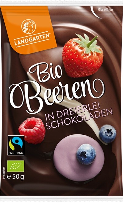 Landgarten BIO mix lesního ovoce v čokoládě 50g