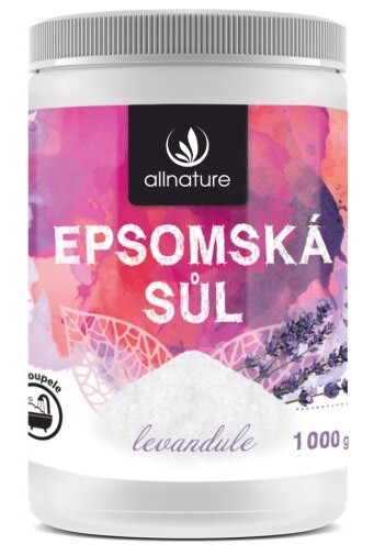 Allnature Epsomská sůl Levandule 1000 g