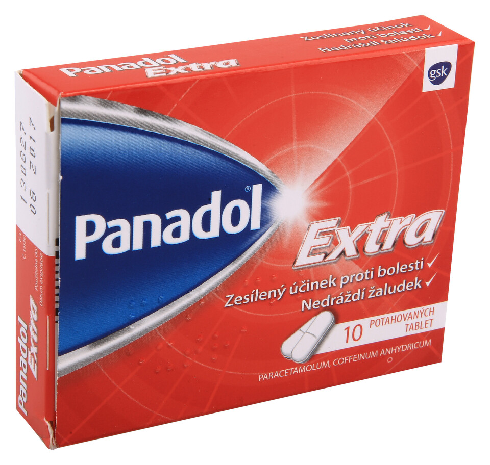 PANADOL EXTRA 500MG/65MG potahované tablety 10