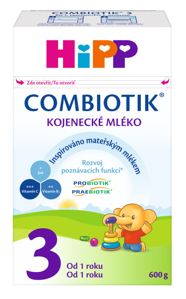 HiPP MLÉKO HiPP 3 JUNIOR Combiotik 600g - balení 6 ks