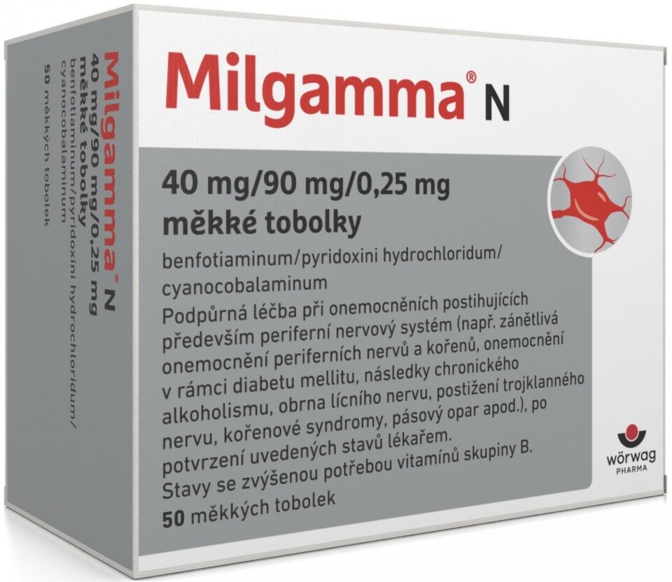 MILGAMMA N 40/90/0,25MG měkké tobolky 50