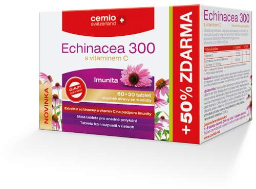 Cemio Echinacea 300 s vitaminem C tbl.60+30
