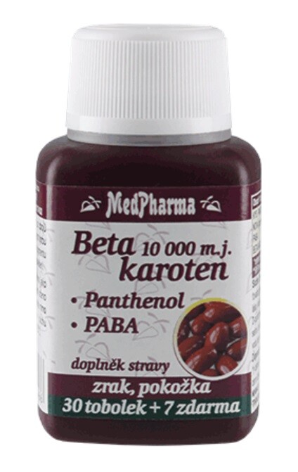 MedPharma Beta karot.10 000 m.j.Pant.+PABA tob.37