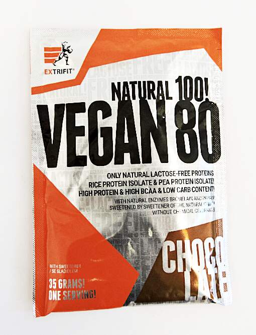 Vegan 80 35 g chocolate, Extrifit