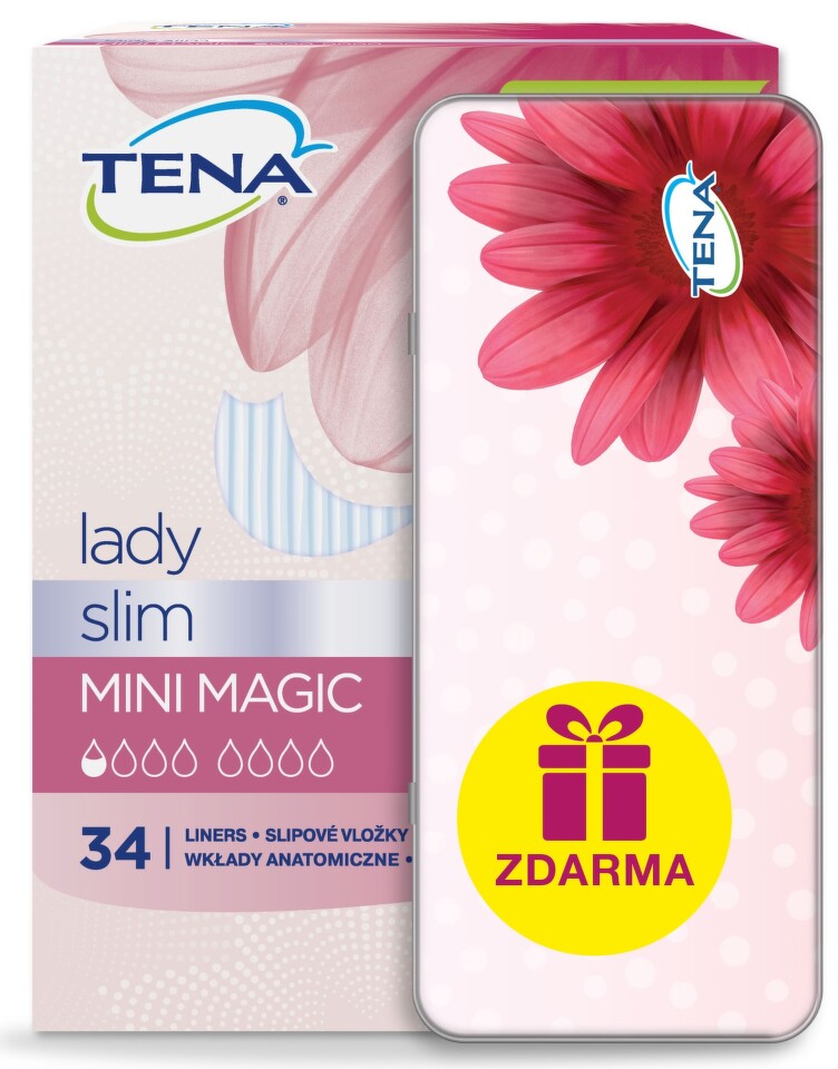 TENA Lady Slim Mini Magic 34 ks + dárek cestovní krabička