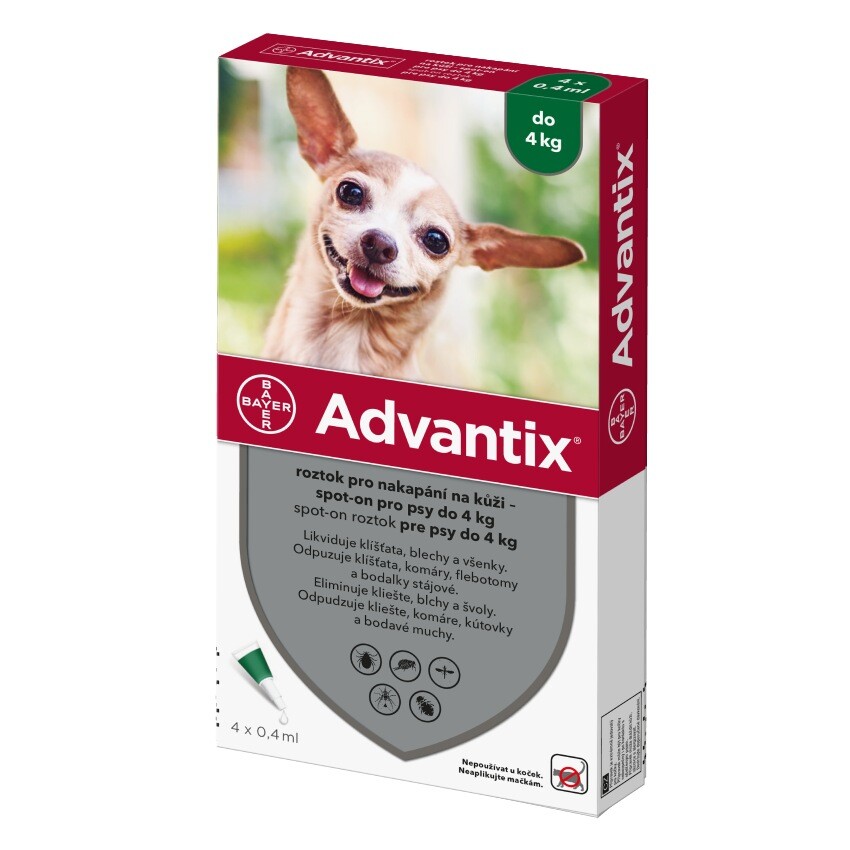 Advantix pro psy do 4kg spot-on a.u.v.4x0.4ml