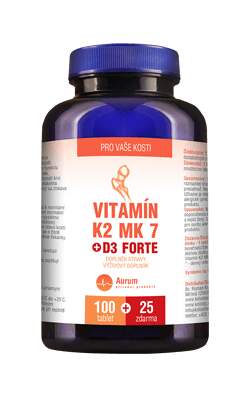 Vitamín K2 MK 7 + D3 Forte tbl.100 +25 ZDARMA