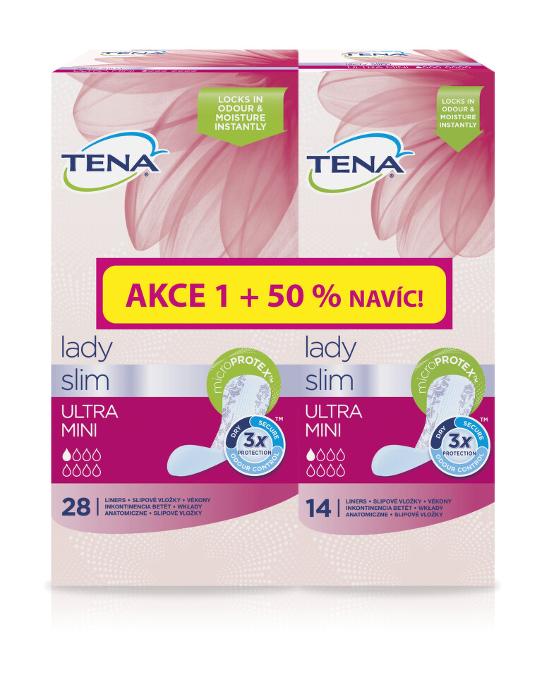 TENA Lady Ultra Mini - Inkontinenční vložky (28 ks +50% navíc)