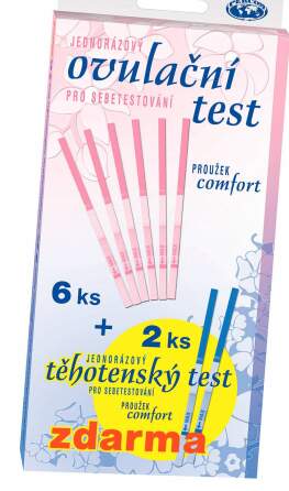 Ovulační test COMFORT PROUŽEK 6ks+2ks TT zdarma