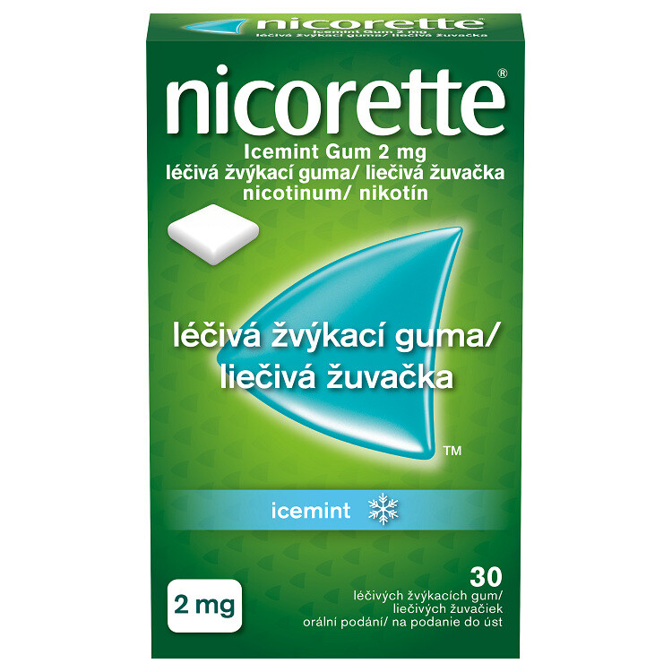 NICORETTE ICEMINT GUM 2MG léčivé žvýkací gumy 30