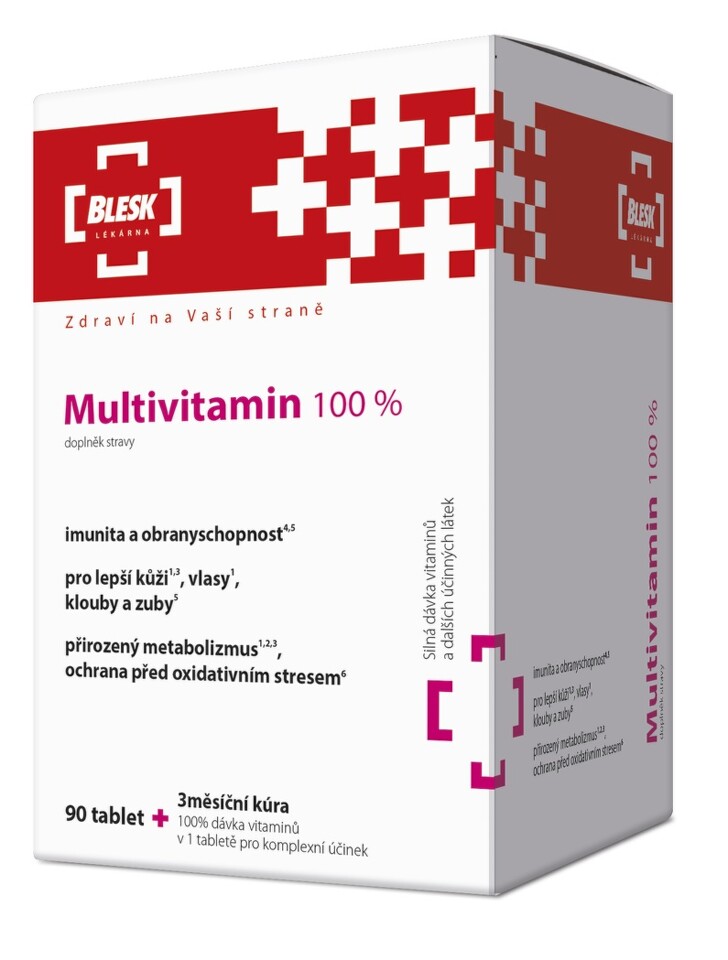 BLESK Multivitamin 100 % tbl.90