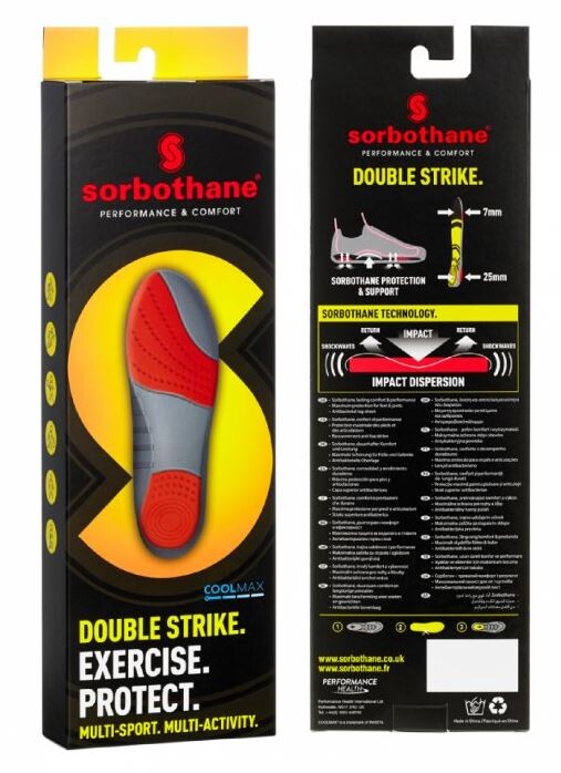 Sorbothane Double Strike gelové vložky do bot v.41