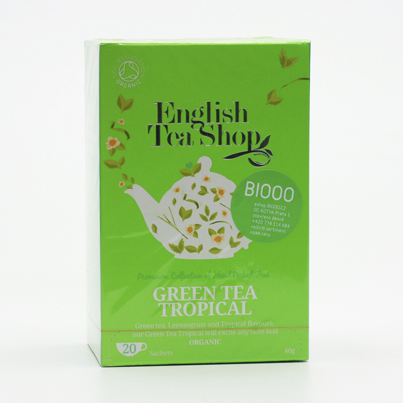 English Tea Shop Bio Zelený Čaj Trop.Ovoce 20s.