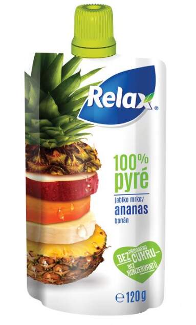 Relax pyré 100% jablko-mrkev-ananas-banán 120g
