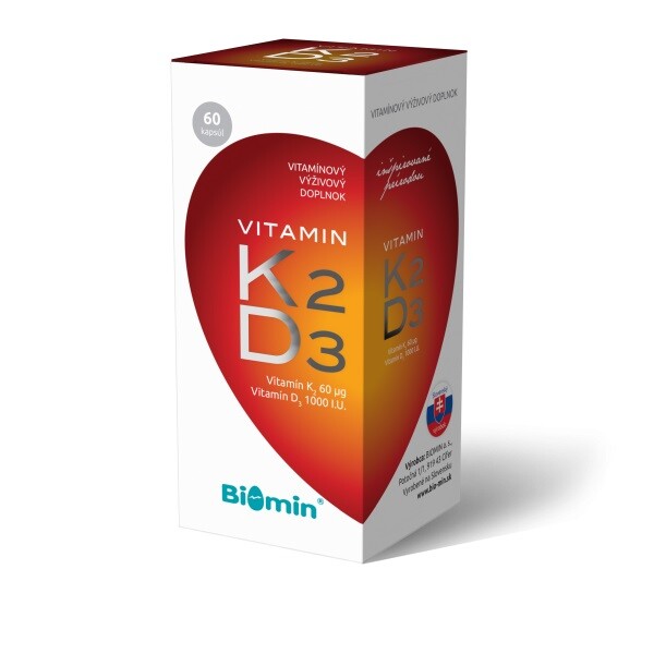 Vitamin K2+D3 1000 I.U. tob.60 Biomin