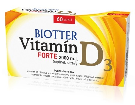 Biotter Vitamín D3 Forte doplněk stravy cps.60