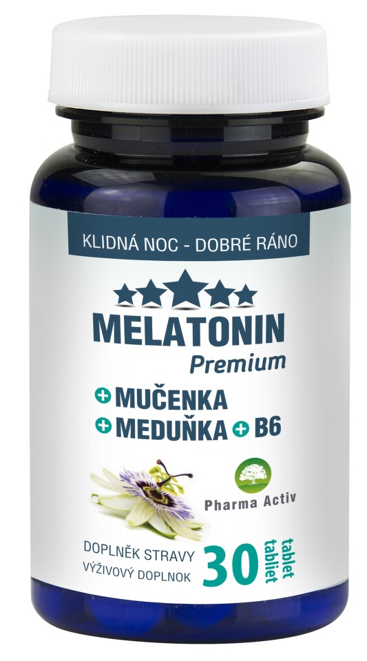 Melatonin Premium Mučenka Meduňka +B6 30 tablet