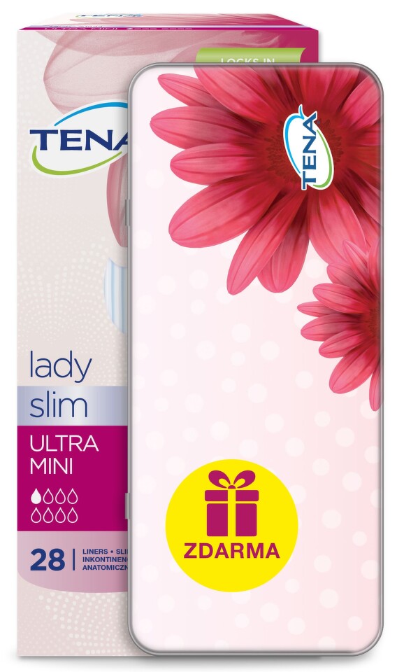 TENA Lady Slim Ultra Mini 28 ks + dárek cestovní krabička