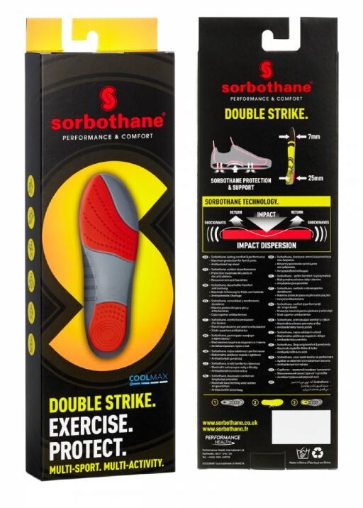 Sorbothane Double Strike gel.vložky do bot v.38-40