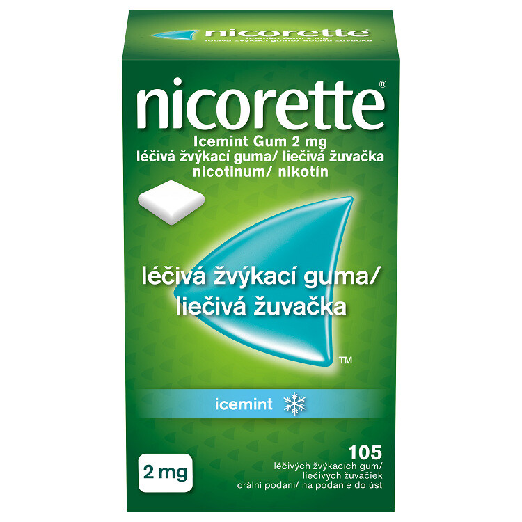 NICORETTE ICEMINT GUM 2MG léčivé žvýkací gumy 105
