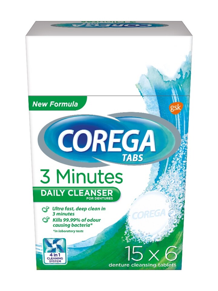 Corega Tabs 3 Minutes Daily cleanser 6ks