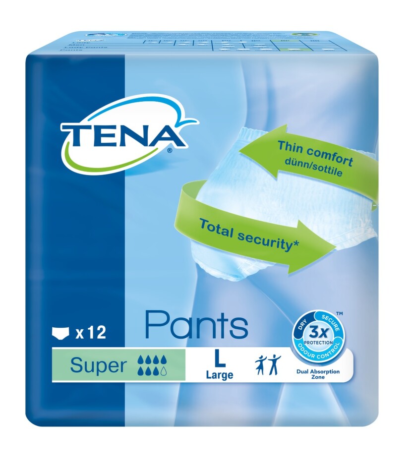 TENA Pants Super Large - Inkontinenční kalhotky (12ks)